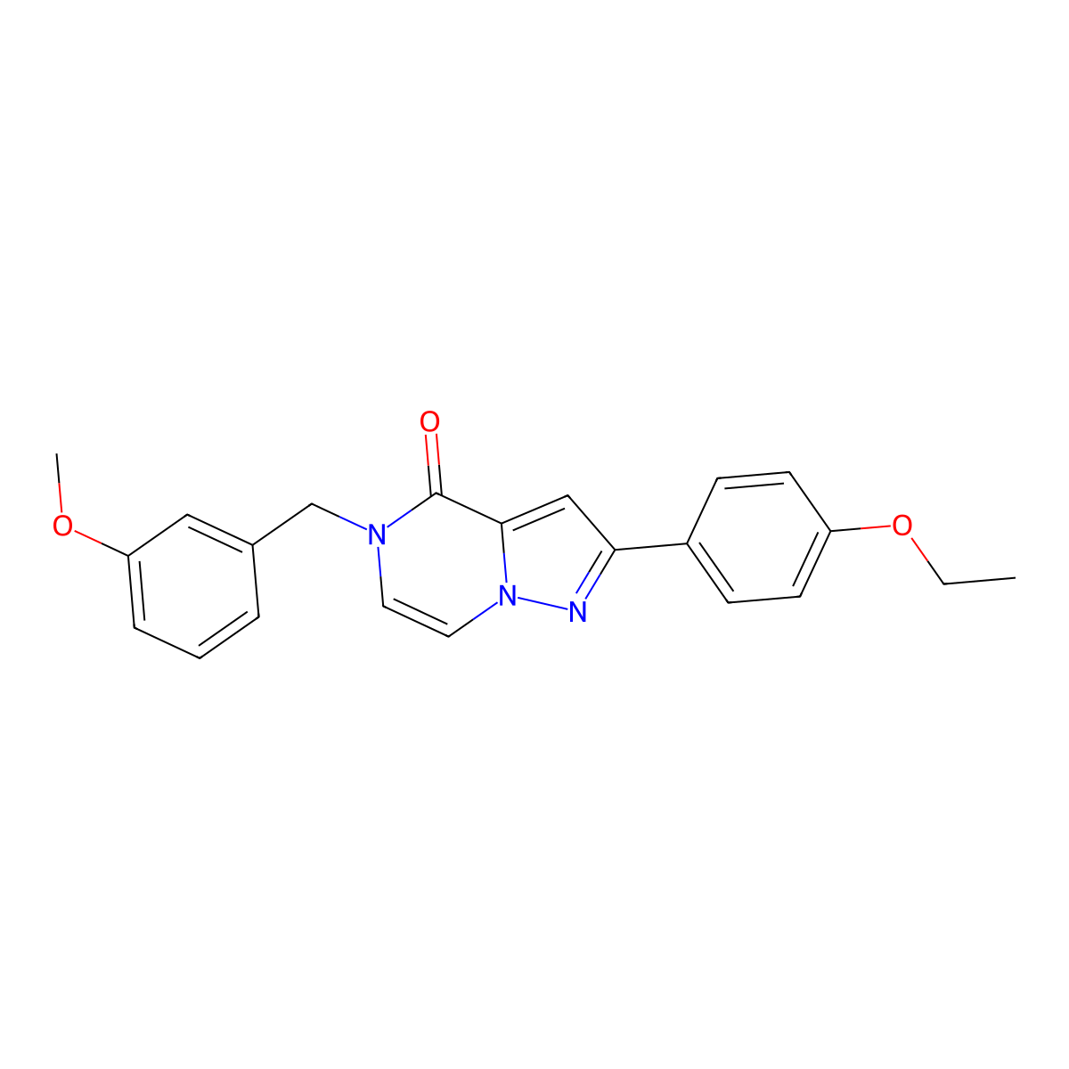 2-(4-ethoxyphenyl)-5-(3-methoxybenzyl)pyrazolo[1,5-a]pyrazin-4(5H)-one molecular structure, CAS 1358758-22-1