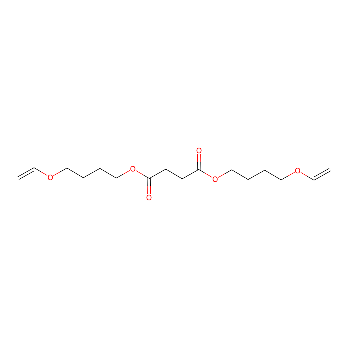 1,4-Bis[4-(ethenyloxy)butyl] butanedioate molecular structure, CAS 135876-32-3