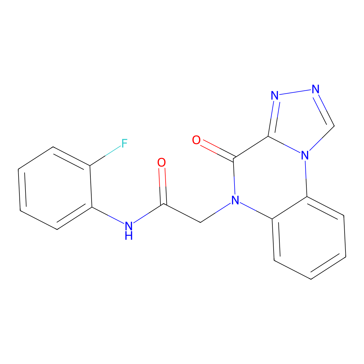 N-(2-fluorophenyl)-2-(4-oxo[1,2,4]triazolo[4,3-a]quinoxalin-5(4H)-yl)acetamide molecular structure, CAS 1358779-68-6