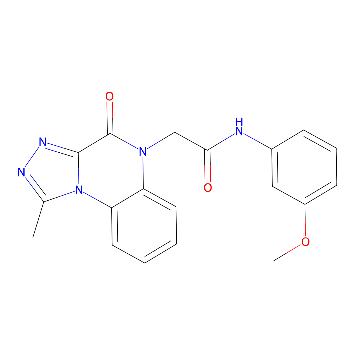 N-(3-methoxyphenyl)-2-(1-methyl-4-oxo-[1,2,4]triazolo[4,3-a]quinoxalin-5(4H)-yl)acetamide molecular structure, CAS 1358779-76-6