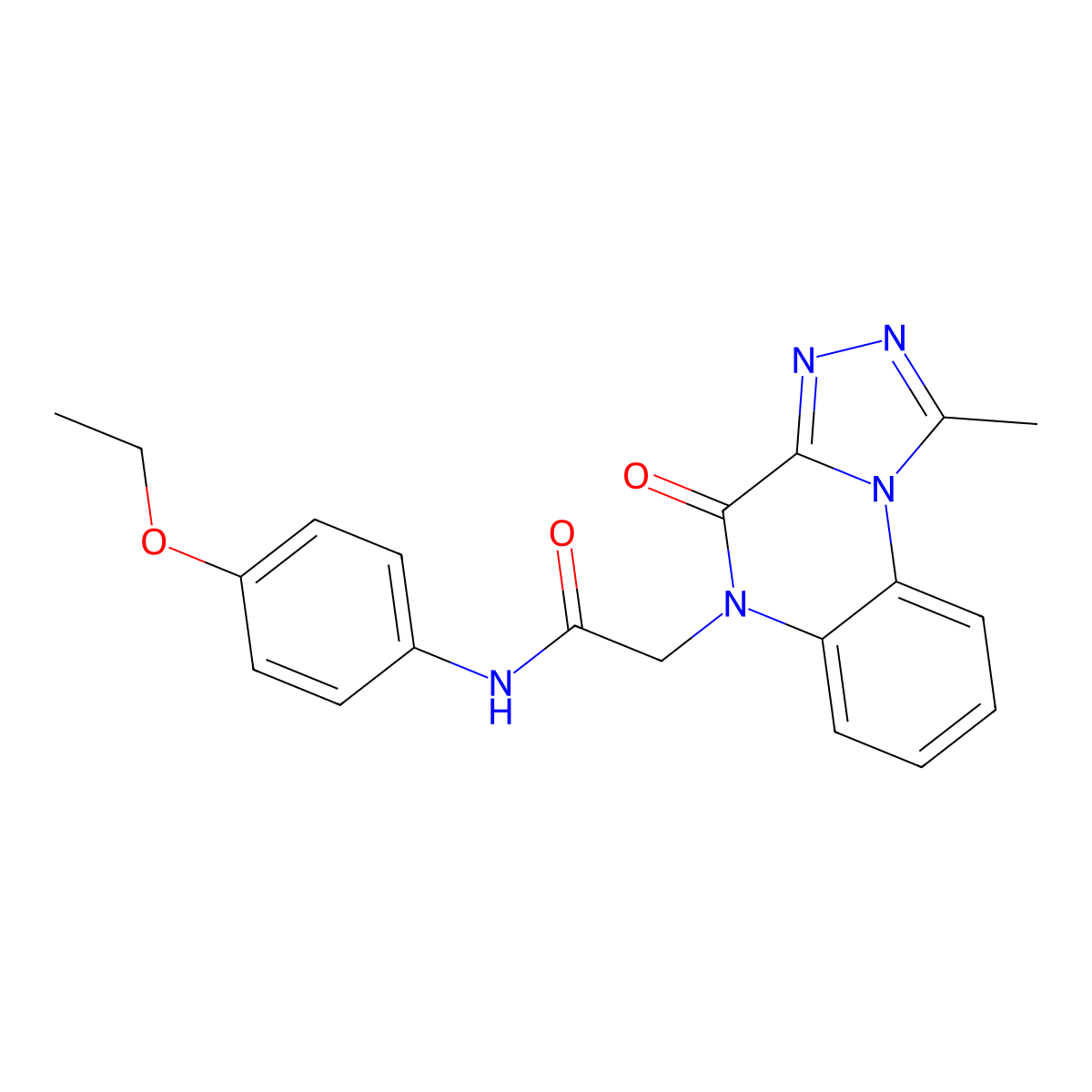 N-(4-ethoxyphenyl)-2-(1-methyl-4-oxo-[1,2,4]triazolo[4,3-a]quinoxalin-5(4H)-yl)acetamide molecular structure, CAS 1358779-89-1