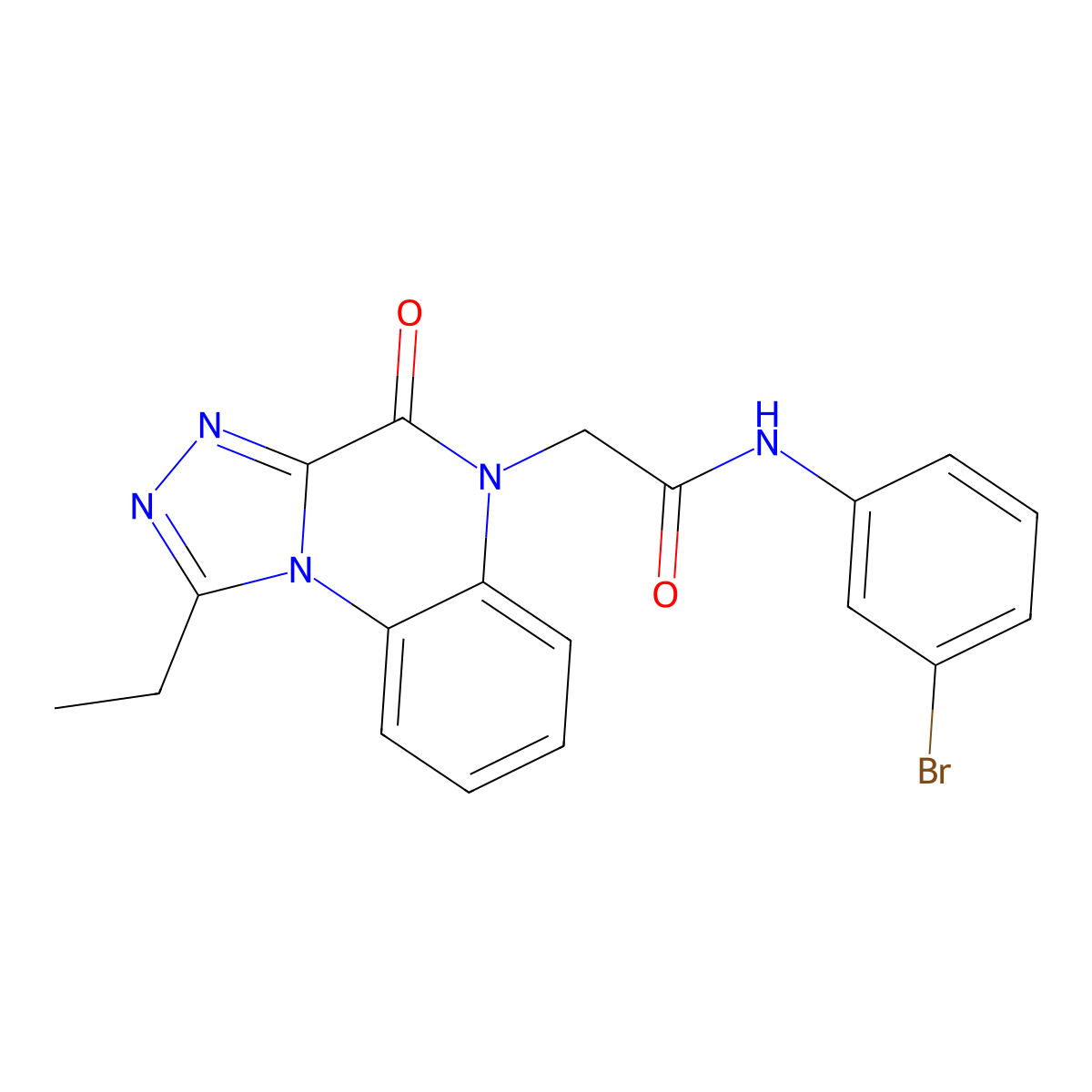 N-(3-bromophenyl)-2-(1-ethyl-4-oxo[1,2,4]triazolo[4,3-a]quinoxalin-5(4H)-yl)acetamide molecular structure, CAS 1358780-17-2