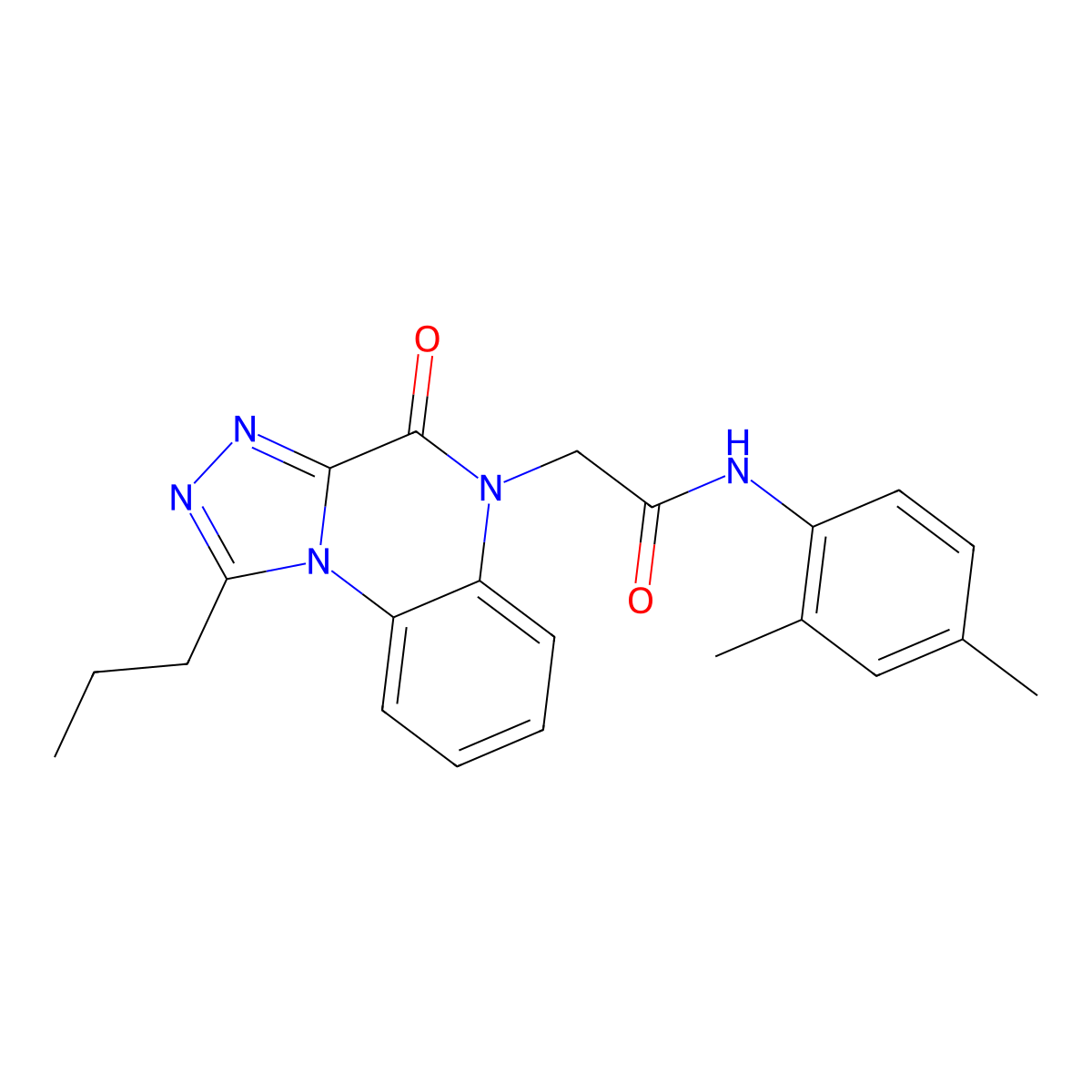 N-(2,4-dimethylphenyl)-2-(4-oxo-1-propyl-[1,2,4]triazolo[4,3-a]quinoxalin-5(4H)-yl)acetamide molecular structure, CAS 1358780-54-7