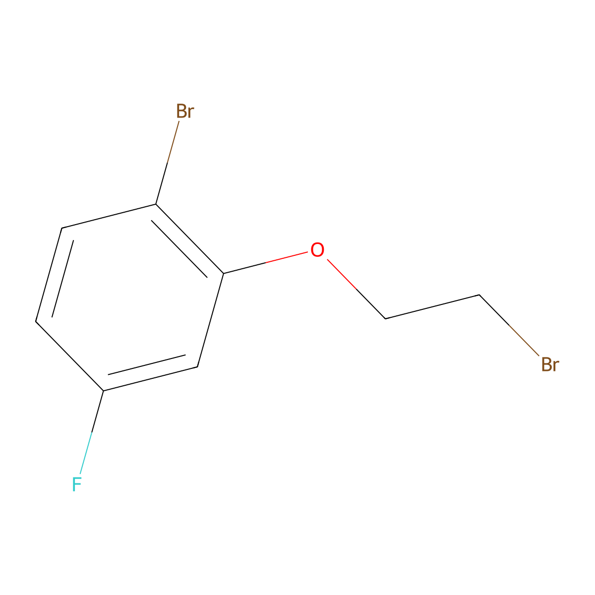 1-Bromo-2-(2-bromoethoxy)-4-fluorobenzene molecular structure, CAS 1358783-41-1