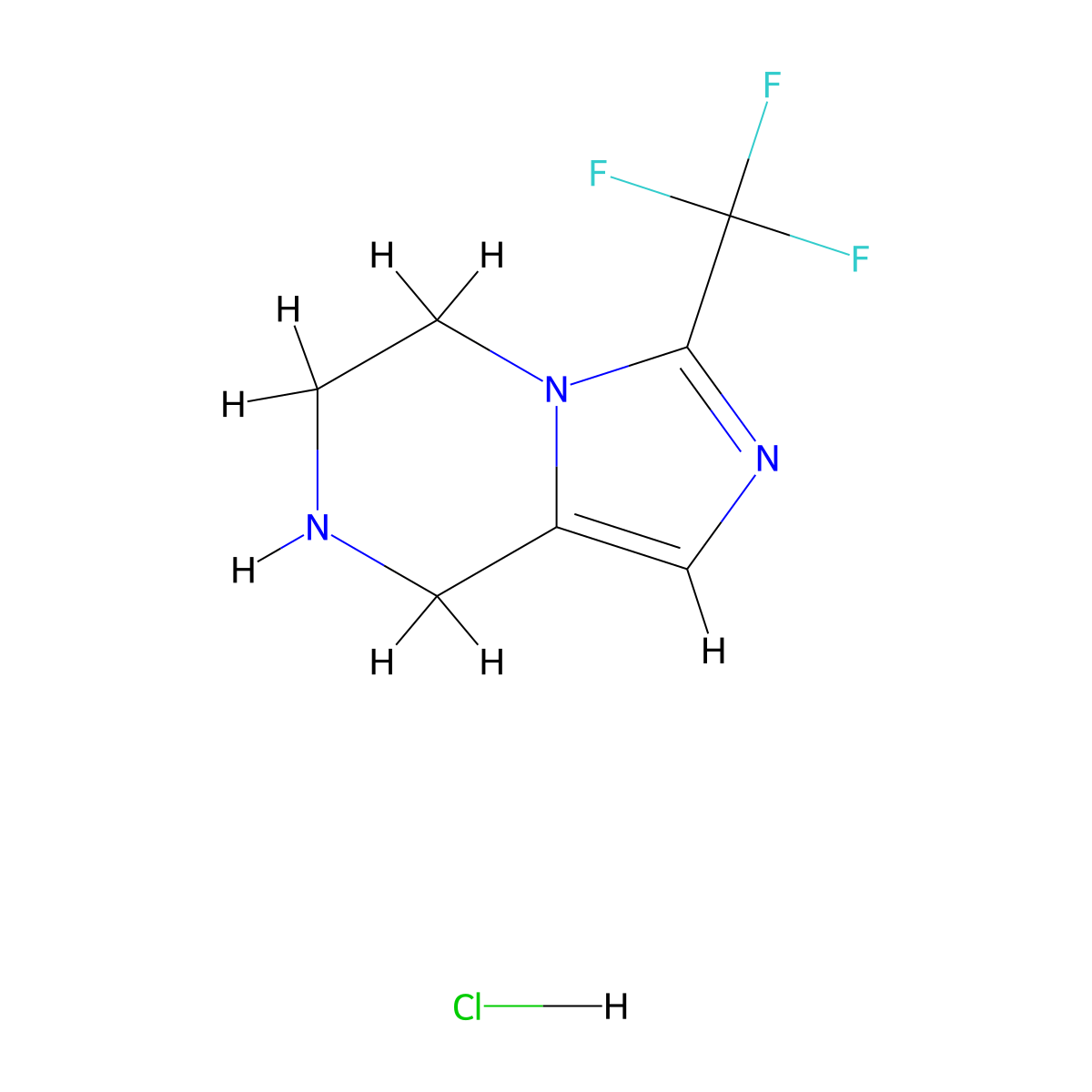 3-(Trifluoromethyl)-5,6,7,8-tetrahydroimidazo[1,5-a]pyrazine;hydrochloride molecular structure, CAS 1358784-11-8