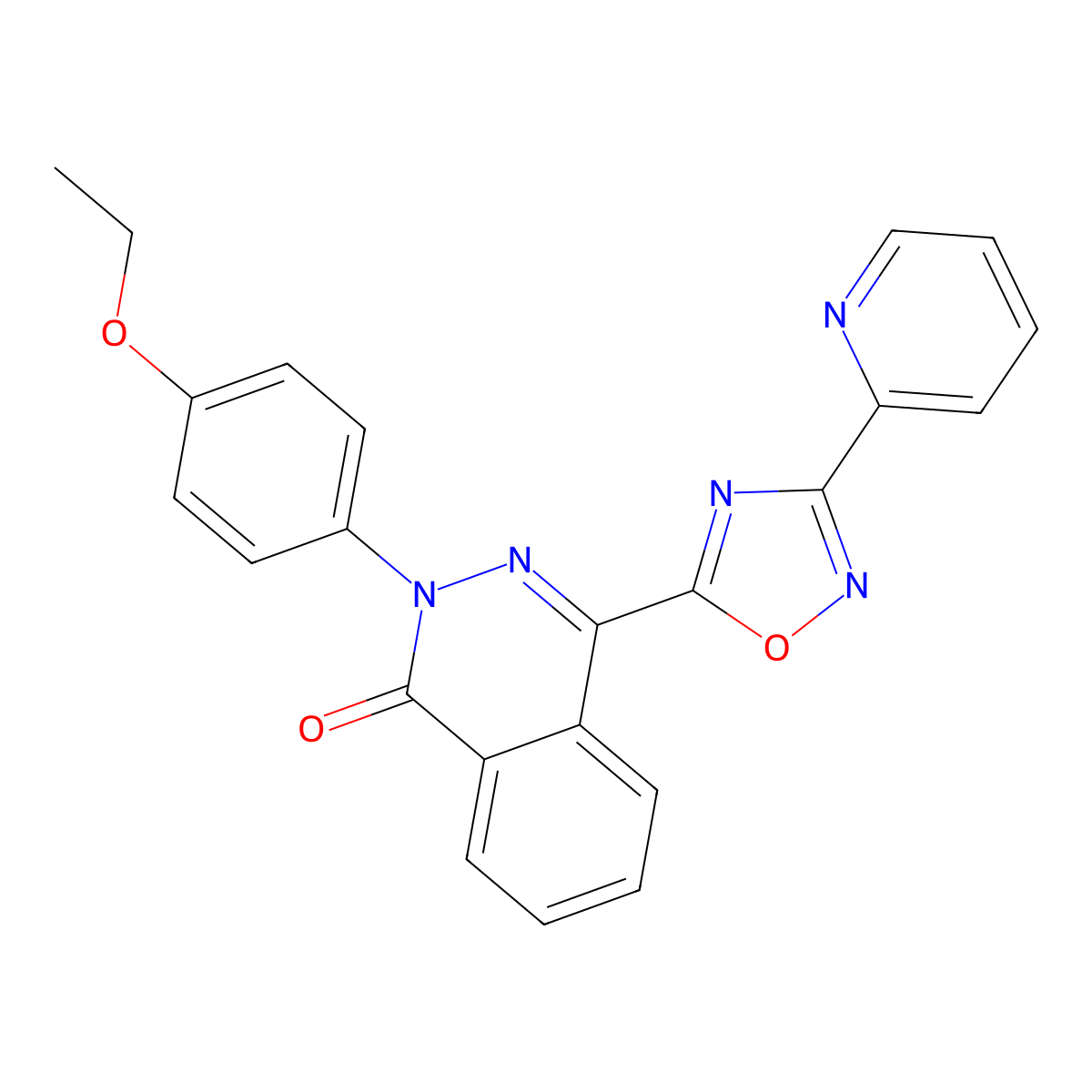 2-(4-ethoxyphenyl)-4-(3-pyridin-2-yl-1,2,4-oxadiazol-5-yl)phthalazin-1(2H)-one molecular structure, CAS 1358791-75-9