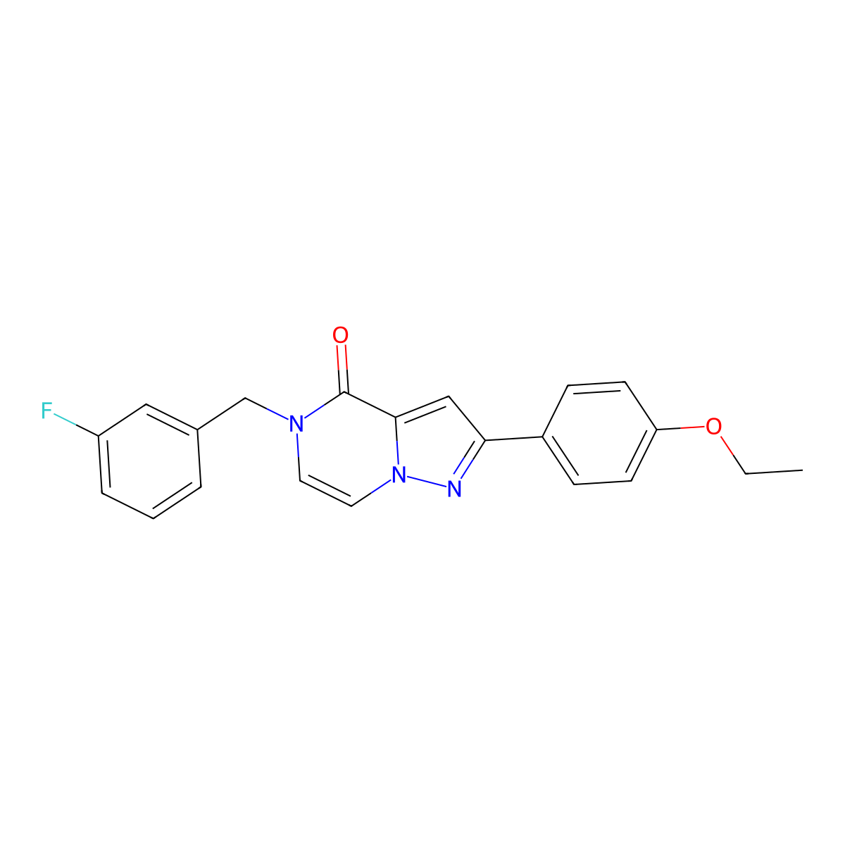 2-(4-ethoxyphenyl)-5-(3-fluorobenzyl)pyrazolo[1,5-a]pyrazin-4(5H)-one molecular structure, CAS 1358793-73-3