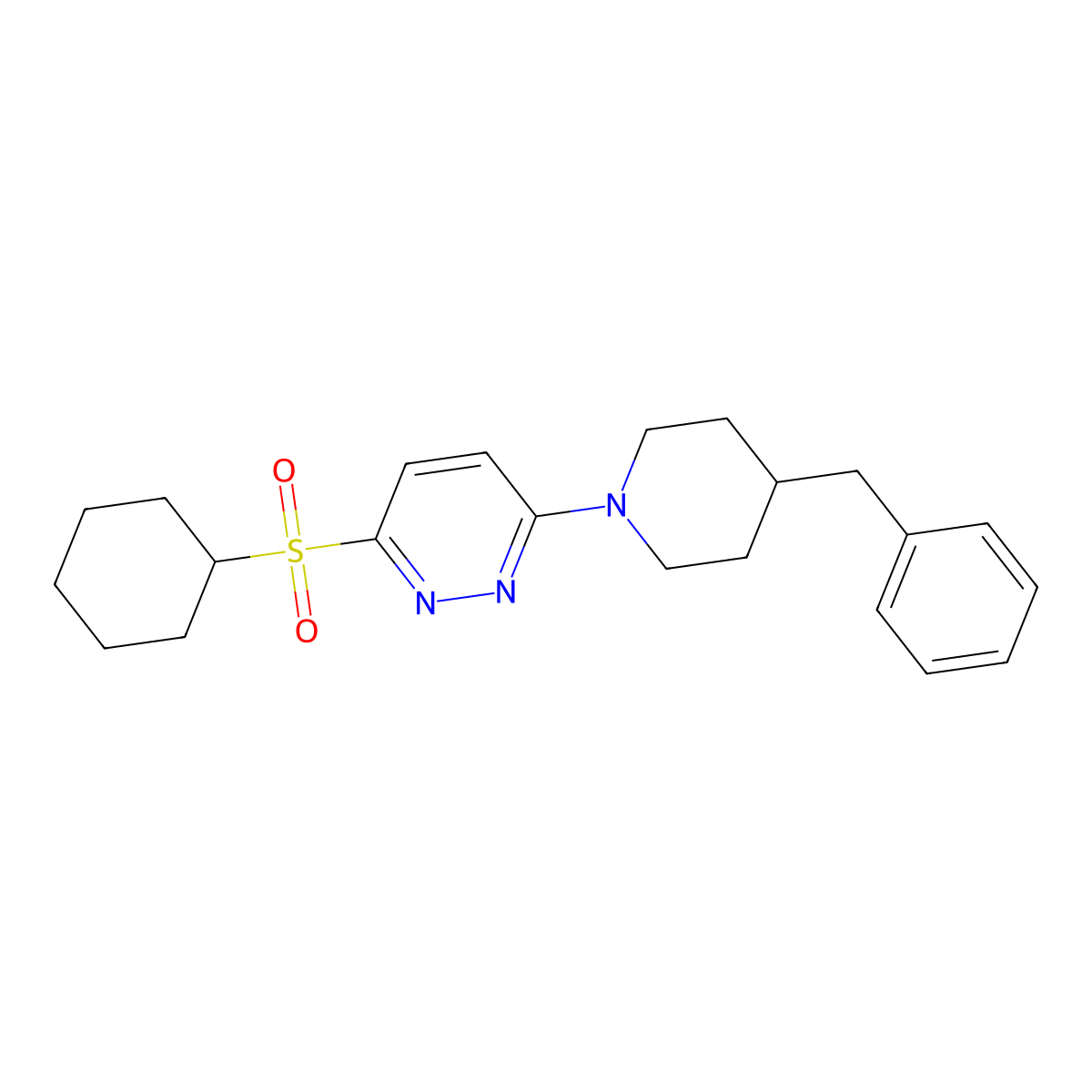 3-(4-Benzylpiperidin-1-yl)-6-(cyclohexylsulfonyl)pyridazine molecular structure, CAS 1358799-74-2