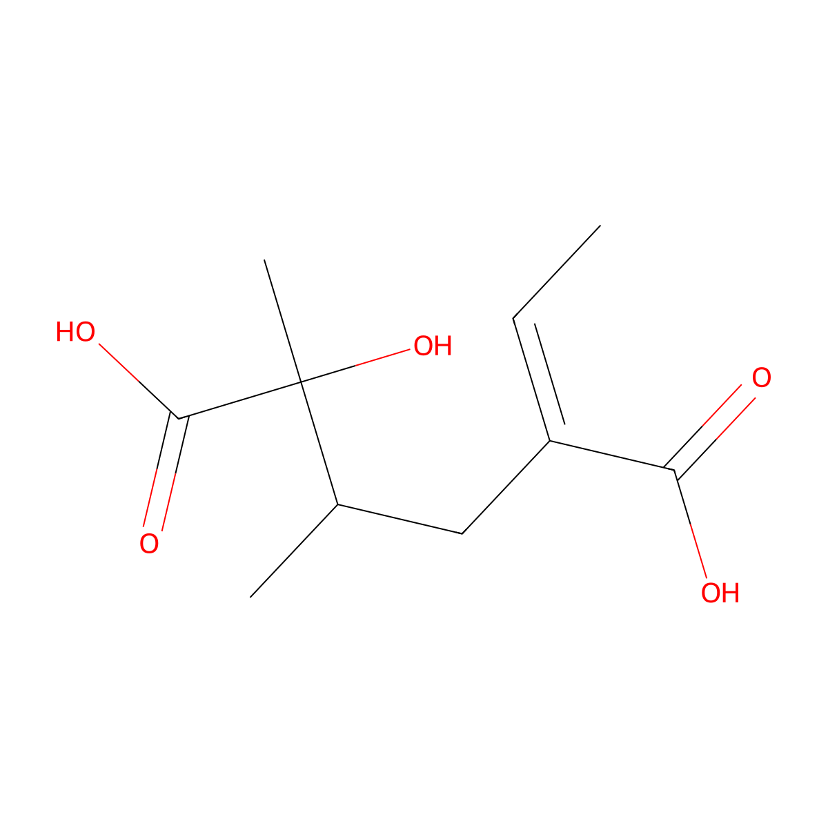 Senecic acid molecular structure, CAS 13588-16-4