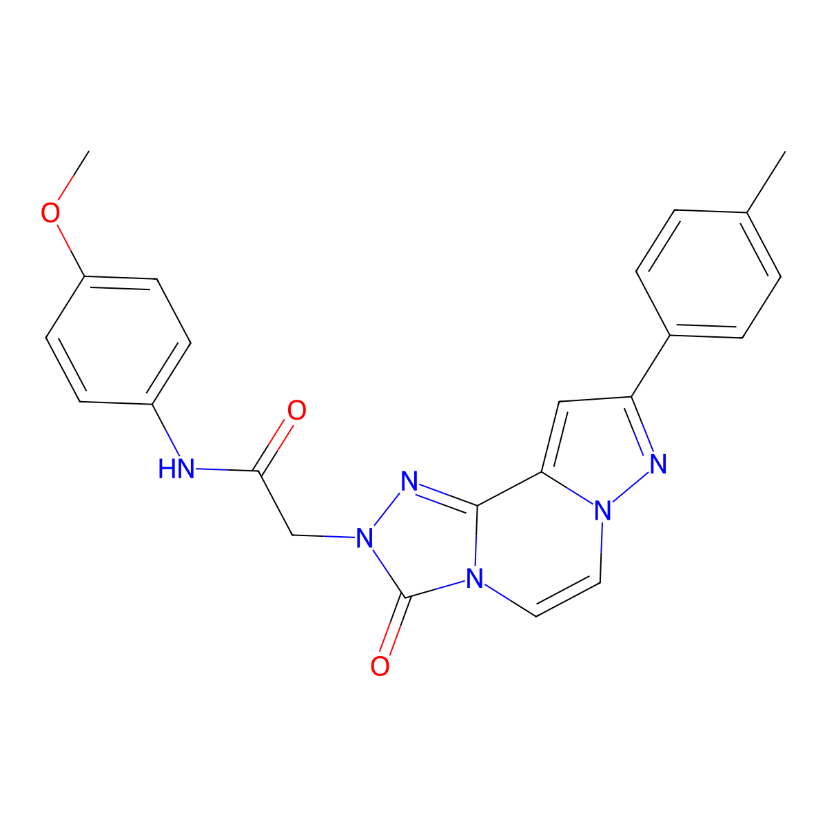 N-(4-methoxyphenyl)-2-[11-(4-methylphenyl)-5-oxo-3,4,6,9,10-pentaazatricyclo[7.3.0.0^{2,6}]dodeca-1(12),2,7,10-tetraen-4-yl]acetamide molecular structure, CAS 1358810-15-7