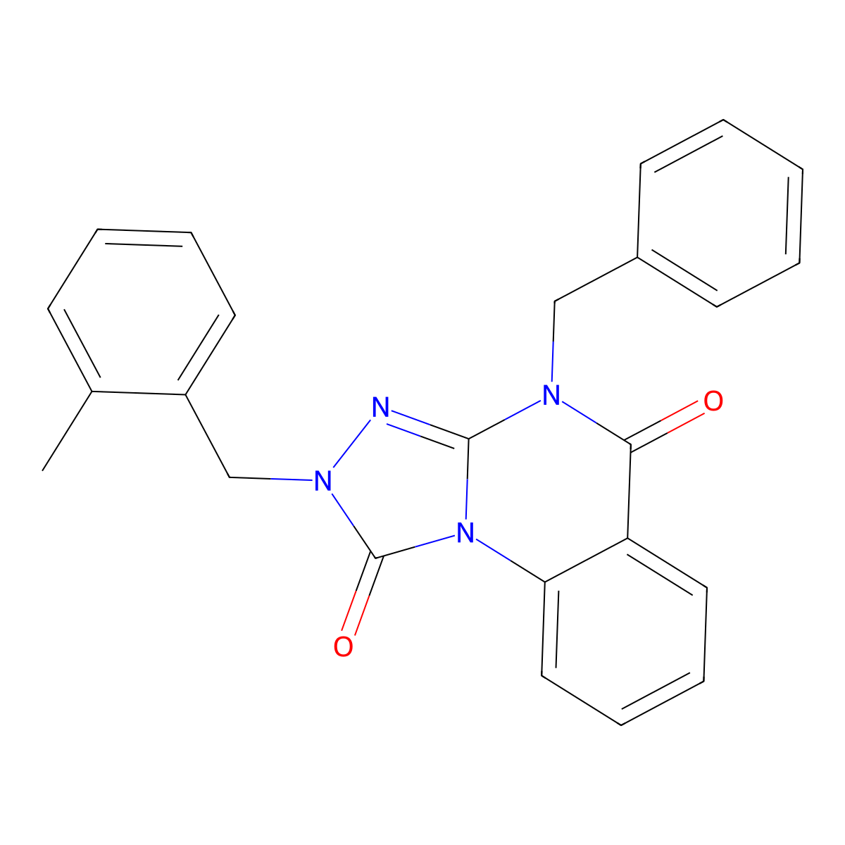 4-benzyl-2-(2-methylbenzyl)-[1,2,4]triazolo[4,3-a]quinazoline-1,5(2H,4H)-dione molecular structure, CAS 1358815-12-9
