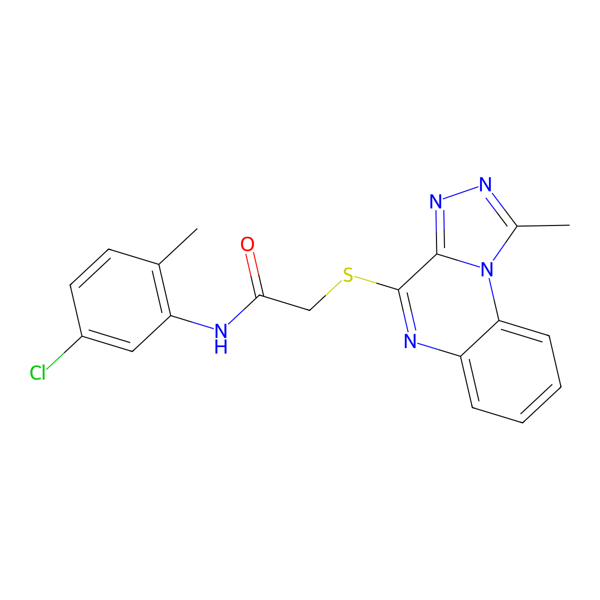N-(5-Chloro-2-methylphenyl)-2-({1-methyl-[1,2,4]triazolo[4,3-A]quinoxalin-4-YL}sulfanyl)acetamide molecular structure, CAS 1358820-58-2