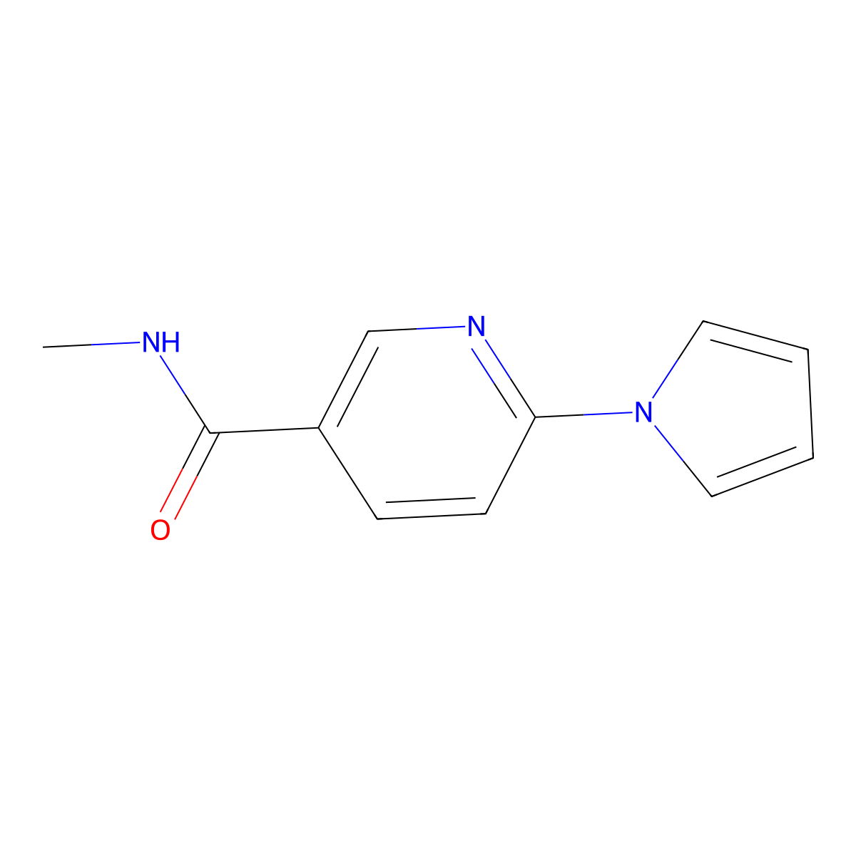 N~3~-methyl-6-(1H-pyrrol-1-yl)nicotinamide molecular structure, CAS 1358824-99-3