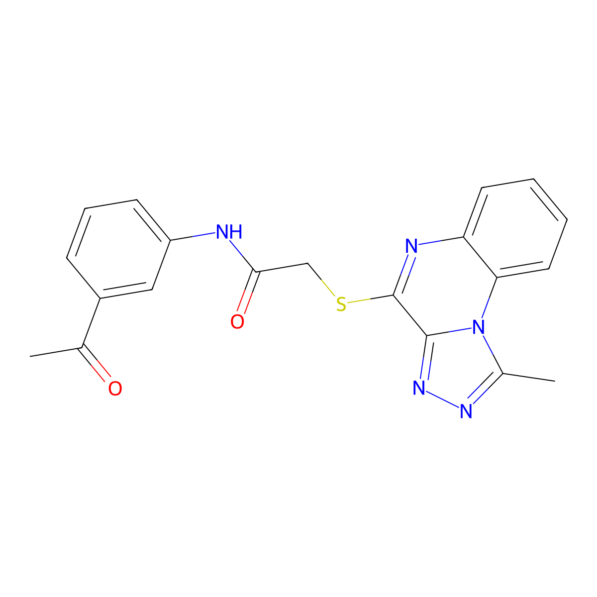 N-(3-Acetylphenyl)-2-({1-methyl-[1,2,4]triazolo[4,3-A]quinoxalin-4-YL}sulfanyl)acetamide molecular structure, CAS 1358825-55-4