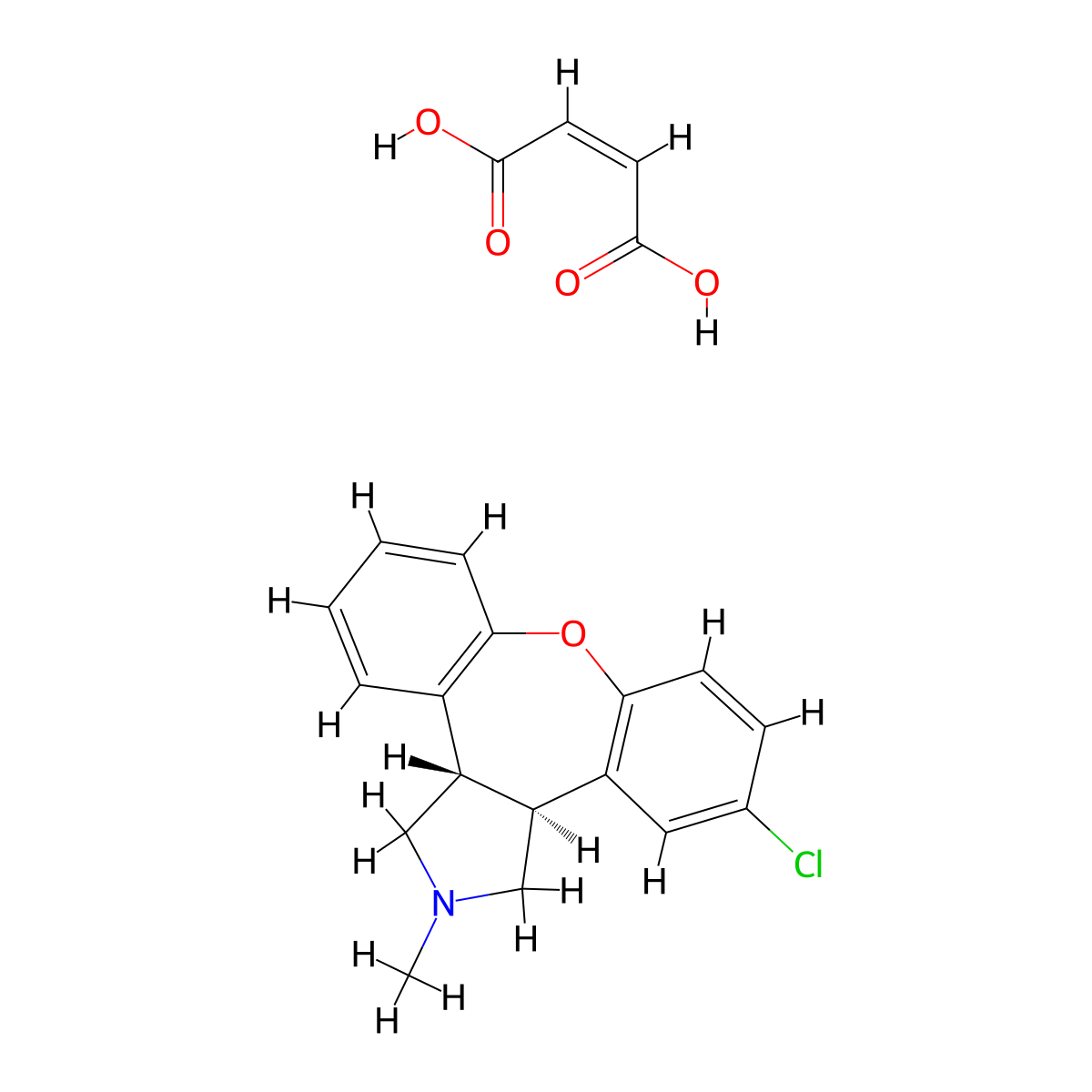 Asenapine Maleate molecular structure, CAS 135883-08-8