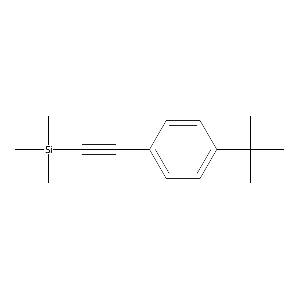 ((4-(tert-Butyl)phenyl)ethynyl)trimethylsilane molecular structure, CAS 135883-30-6