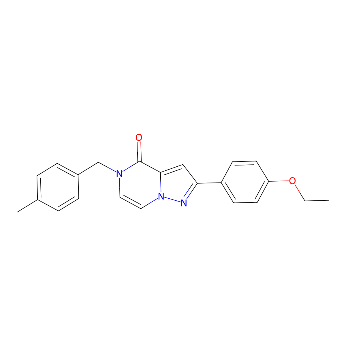 2-(4-ethoxyphenyl)-5-(4-methylbenzyl)pyrazolo[1,5-a]pyrazin-4(5H)-one molecular structure, CAS 1358830-88-2