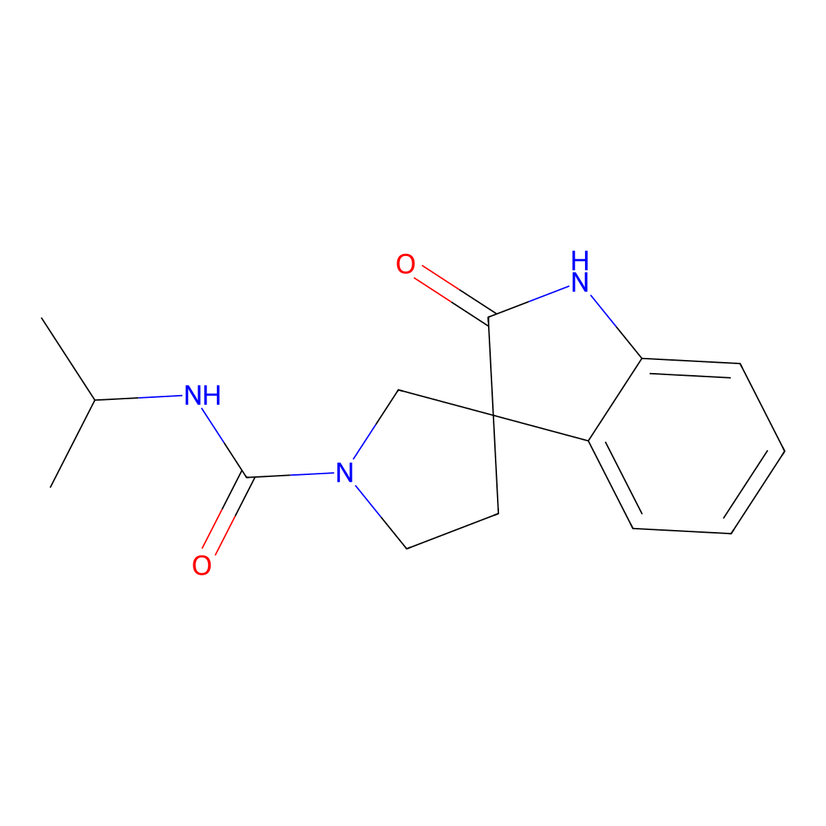 N-isopropyl-2-oxospiro[indoline-3,3'-pyrrolidine]-1'-carboxamide molecular structure, CAS 1358835-91-2