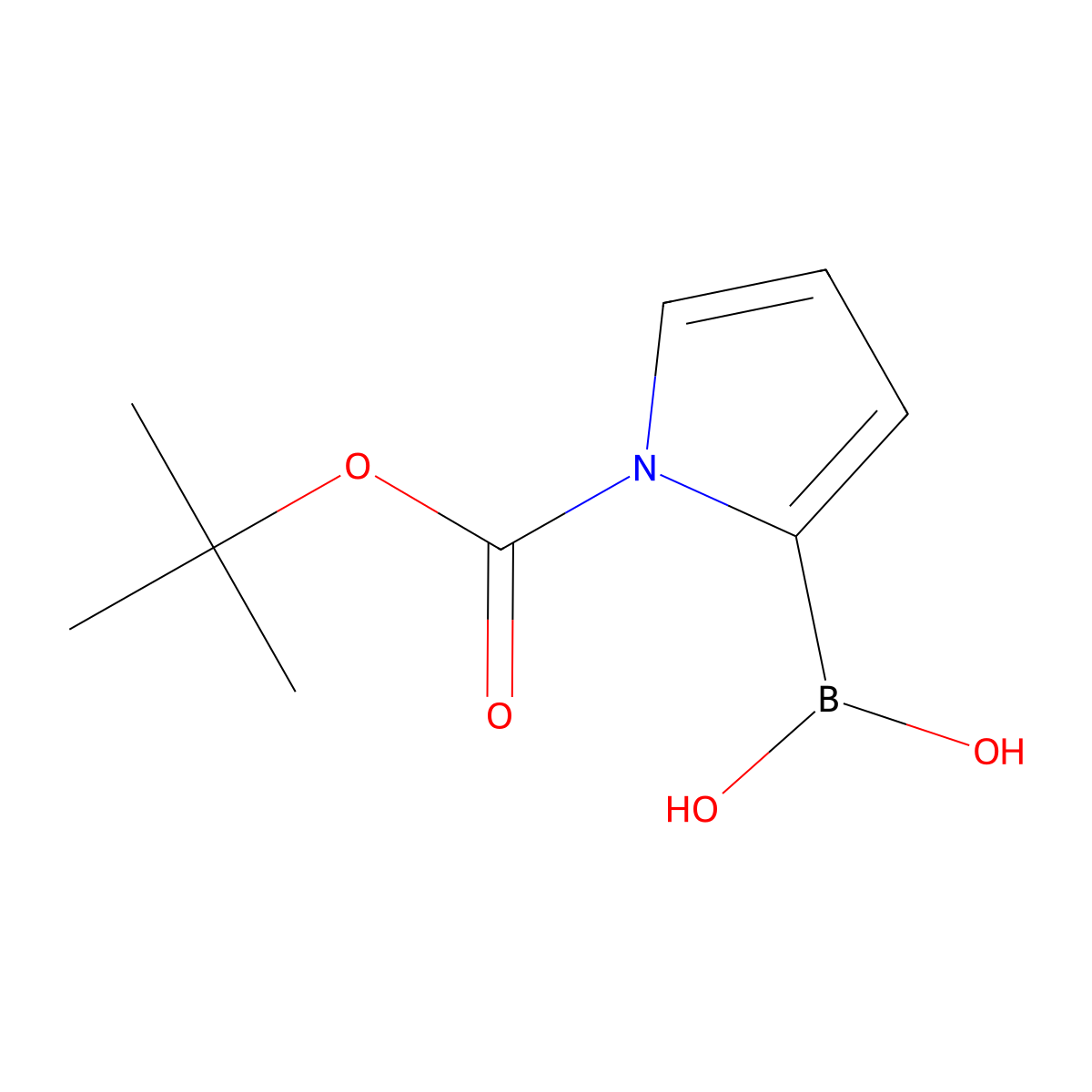 1-(tert-Butoxycarbonyl)-2-pyrroleboronic Acid molecular structure, CAS 135884-31-0