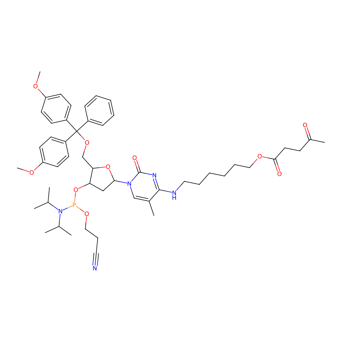 5'-O-[bis(4-methoxyphenyl)phenylmethyl]-2'-deoxy-N-[6((1,4 molecular structure, CAS 135887-12-6