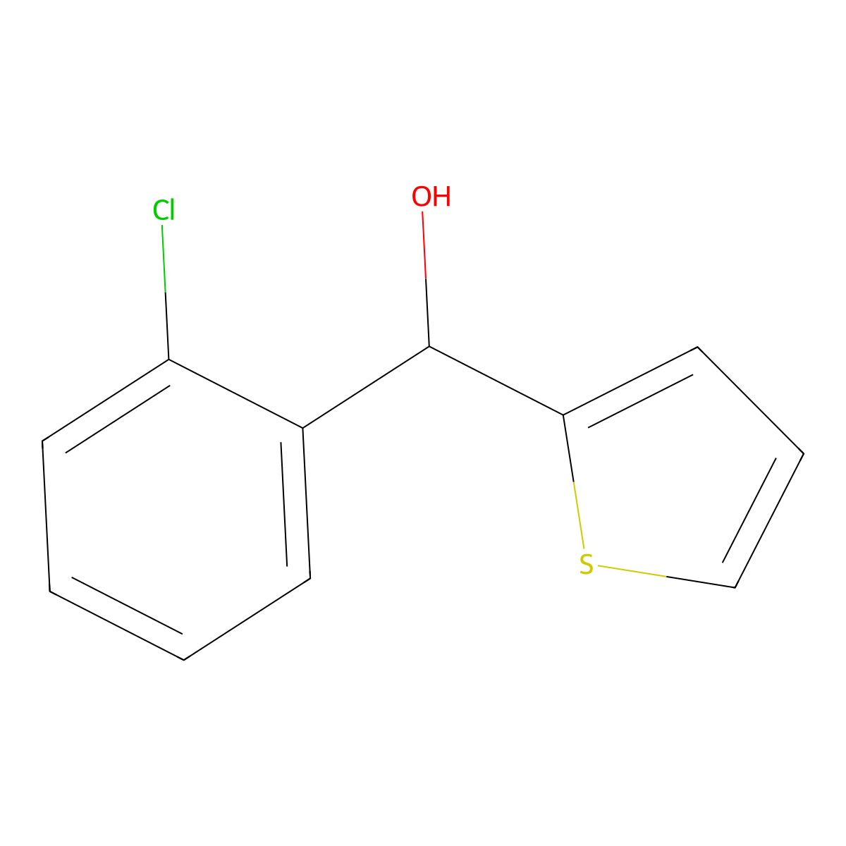 alpha-(2-Chlorophenyl)-2-thiophenemethanol molecular structure, CAS 135887-25-1