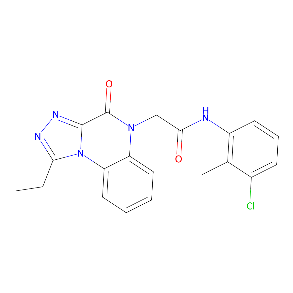 N-(3-chloro-2-methylphenyl)-2-(1-ethyl-4-oxo-[1,2,4]triazolo[4,3-a]quinoxalin-5(4H)-yl)acetamide molecular structure, CAS 1358888-30-8