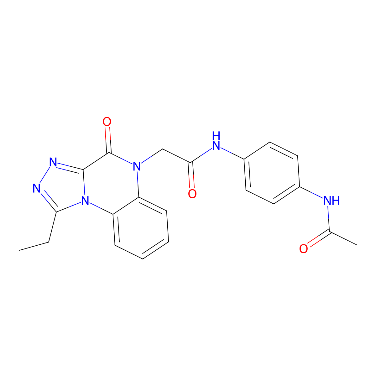 N-(4-acetamidophenyl)-2-(1-ethyl-4-oxo-[1,2,4]triazolo[4,3-a]quinoxalin-5(4H)-yl)acetamide molecular structure, CAS 1358888-40-0