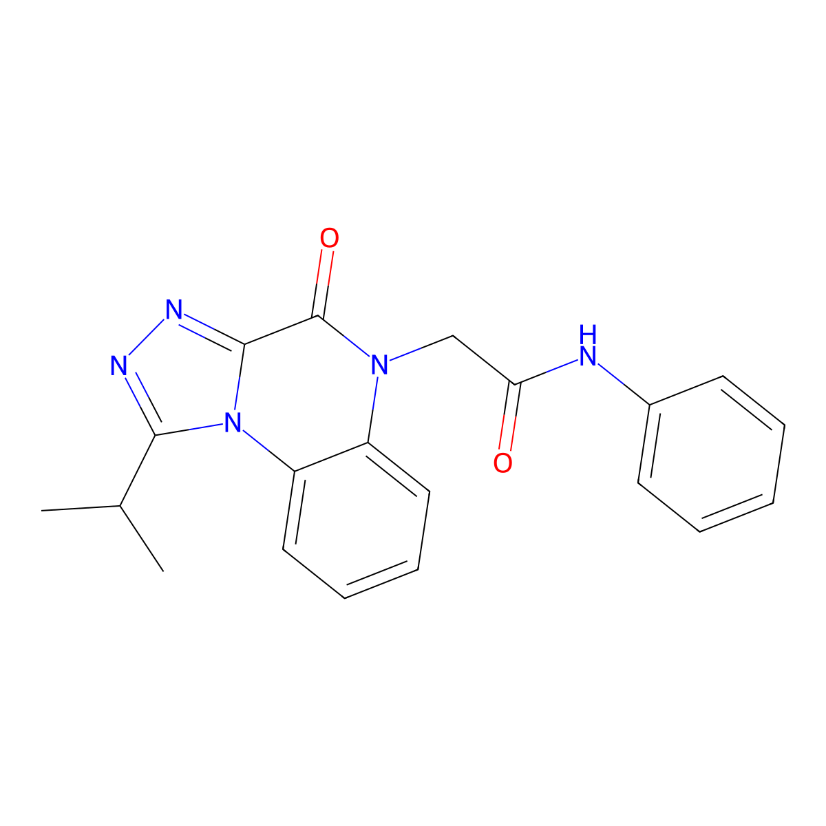 2-(1-isopropyl-4-oxo-[1,2,4]triazolo[4,3-a]quinoxalin-5(4H)-yl)-N-phenylacetamide molecular structure, CAS 1358888-62-6
