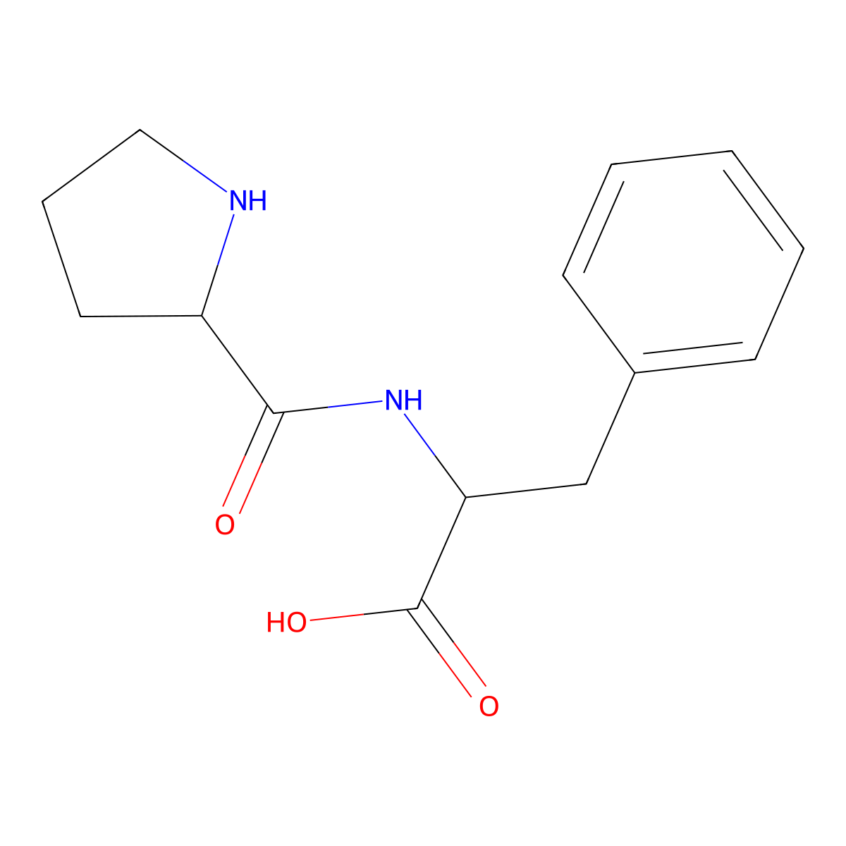 Pro-Phe molecular structure, CAS 13589-02-1
