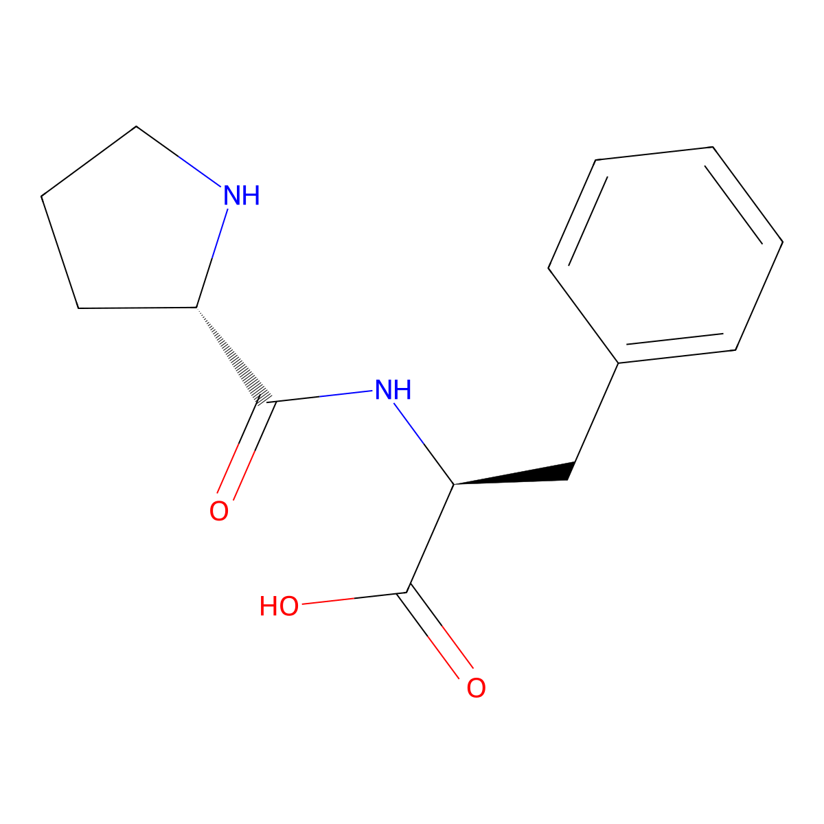 Pro-Phe molecular structure, CAS 13589-02-1