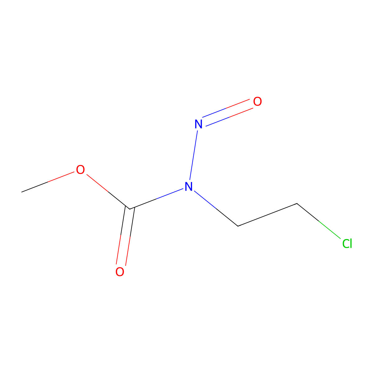 Carbamic acid, (2-chloroethyl)nitroso-, methyl ester molecular structure, CAS 13589-15-6