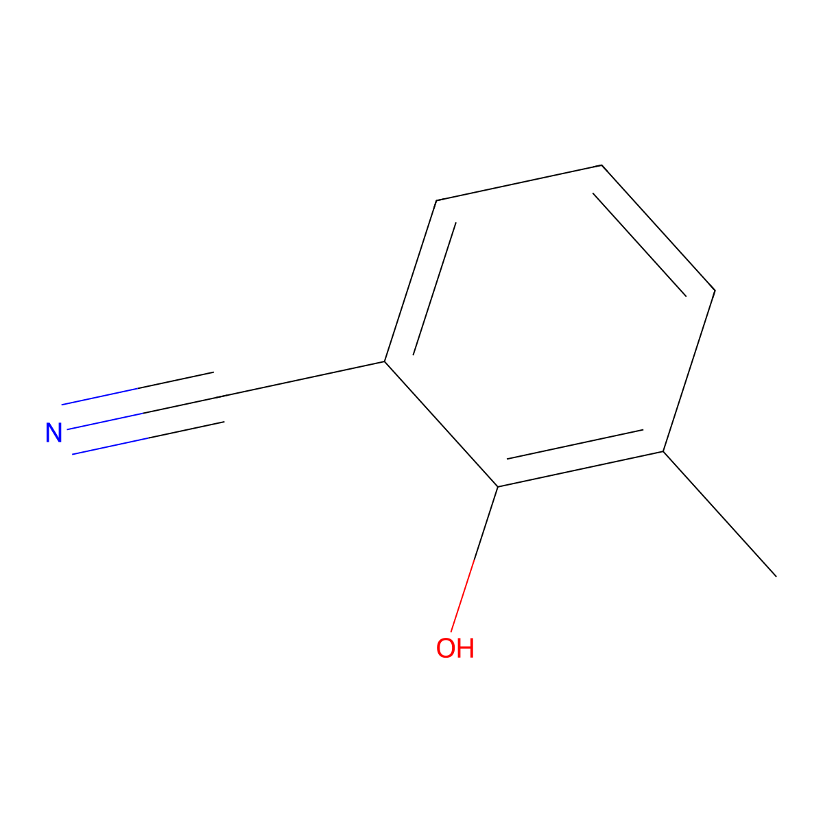 2-Hydroxy-3-methylbenzonitrile molecular structure, CAS 13589-71-4