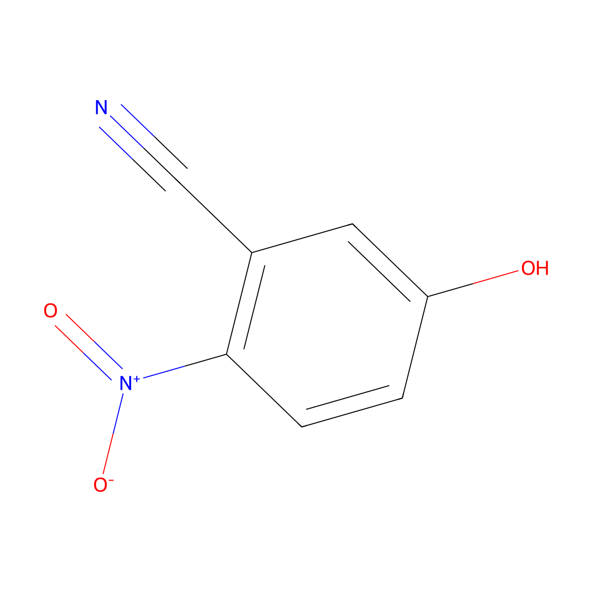 5-Hydroxy-2-nitrobenzonitrile molecular structure, CAS 13589-74-7