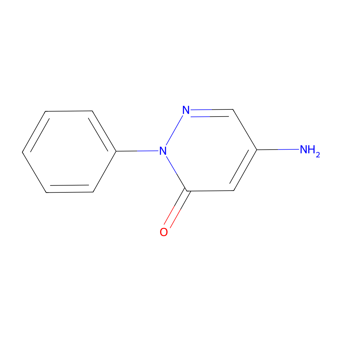 5-Amino-2-phenylpyridazin-3(2H)-one molecular structure, CAS 13589-77-0