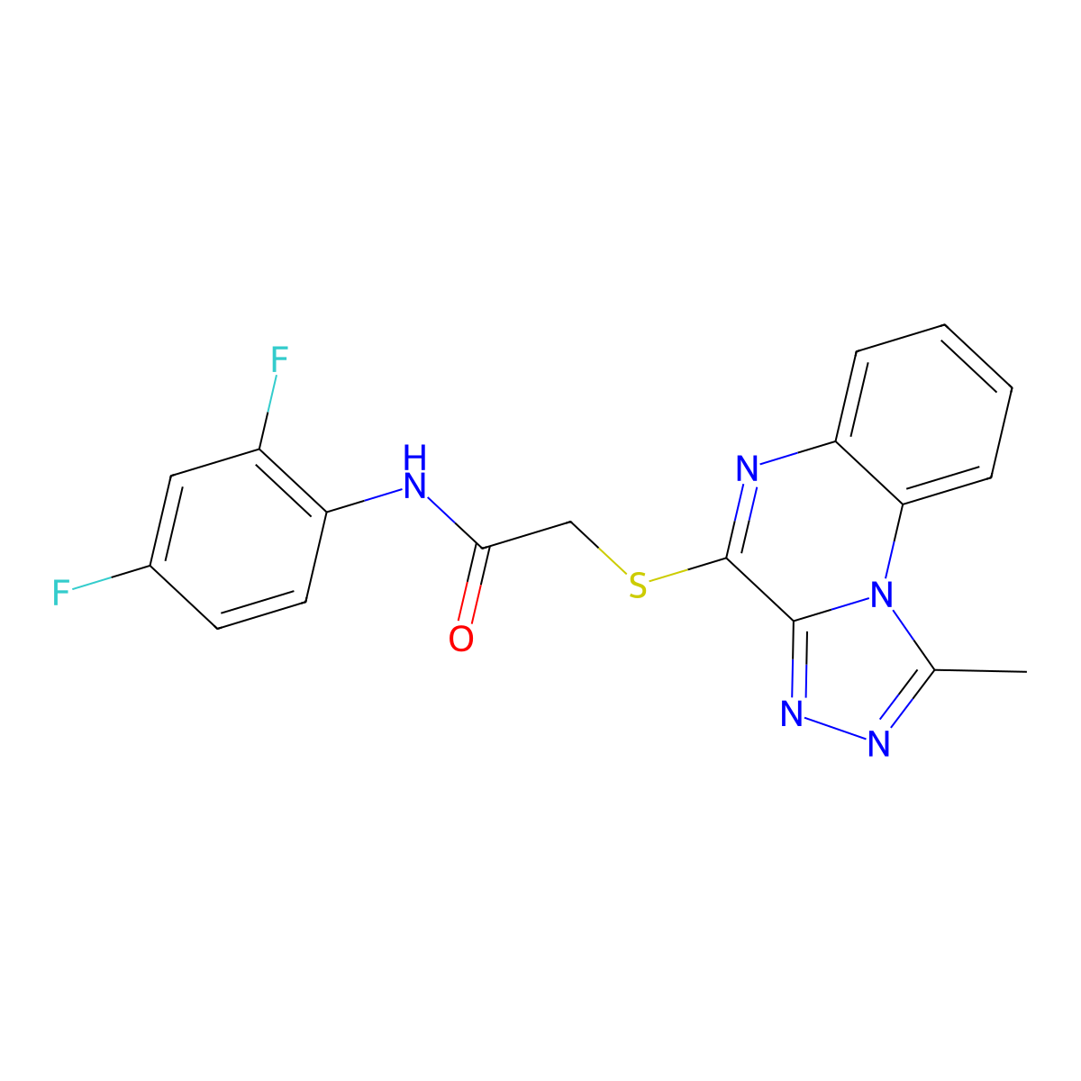 N-(2,4-Difluorophenyl)-2-({1-methyl-[1,2,4]triazolo[4,3-A]quinoxalin-4-YL}sulfanyl)acetamide molecular structure, CAS 1358908-84-5