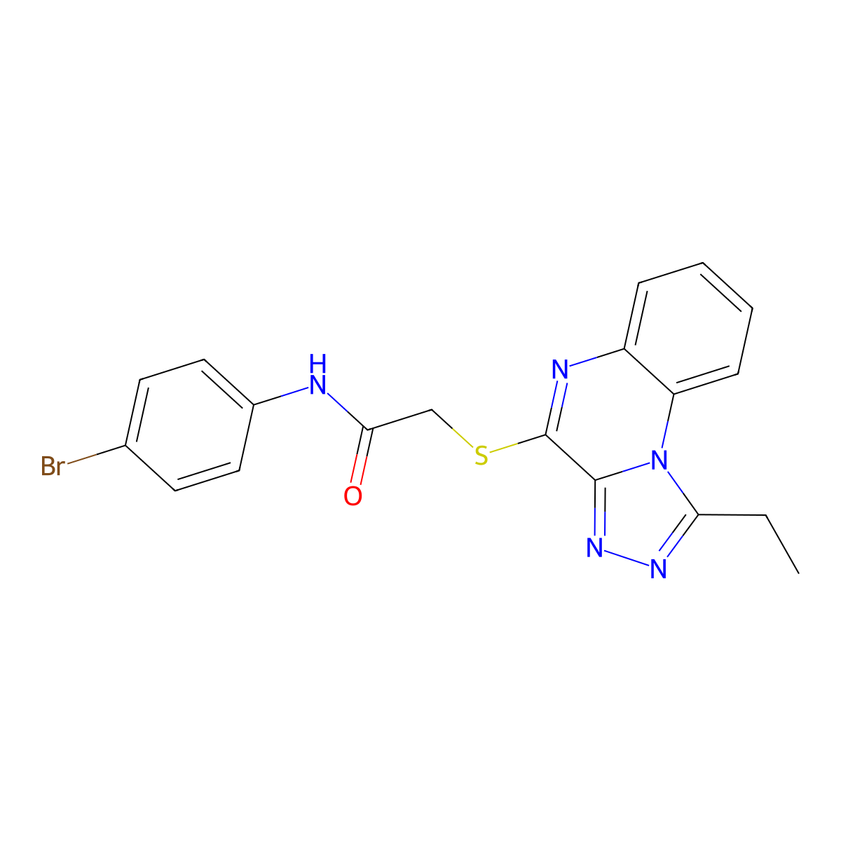N-(4-Bromophenyl)-2-({1-ethyl-[1,2,4]triazolo[4,3-A]quinoxalin-4-YL}sulfanyl)acetamide molecular structure, CAS 1358909-00-8