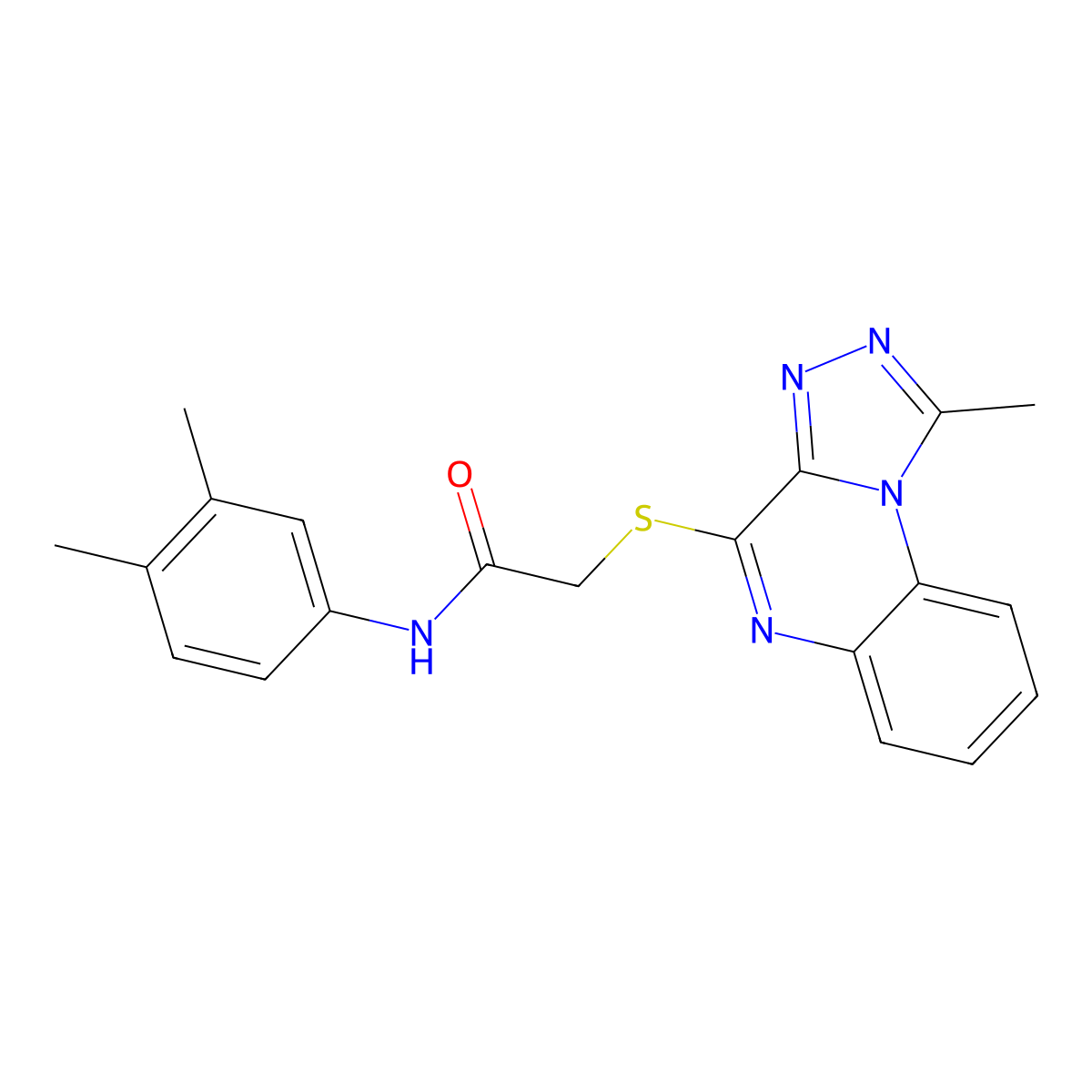 N-(3,4-Dimethylphenyl)-2-({1-methyl-[1,2,4]triazolo[4,3-A]quinoxalin-4-YL}sulfanyl)acetamide molecular structure, CAS 1358919-60-4