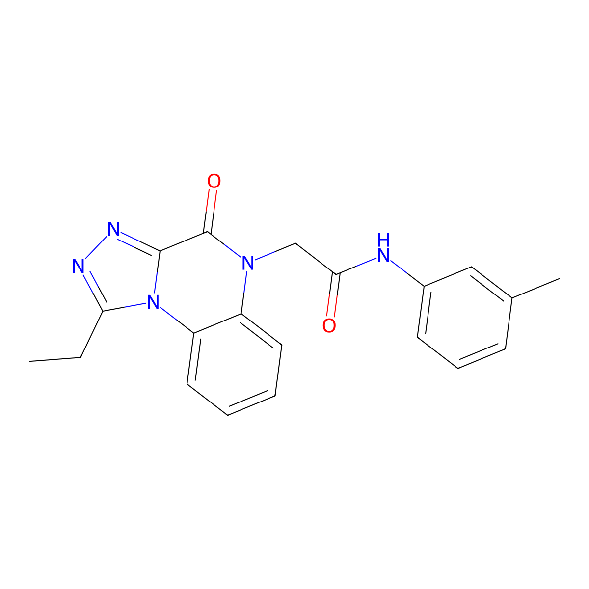 2-(1-ethyl-4-oxo-[1,2,4]triazolo[4,3-a]quinoxalin-5(4H)-yl)-N-(m-tolyl)acetamide molecular structure, CAS 1358954-24-1