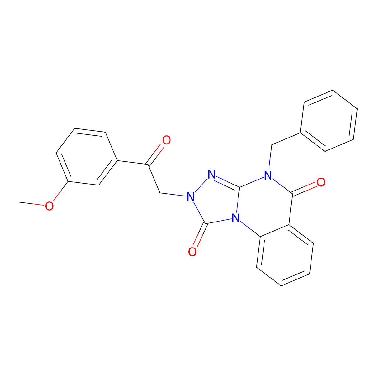 4-benzyl-2-(2-(3-methoxyphenyl)-2-oxoethyl)-[1,2,4]triazolo[4,3-a]quinazoline-1,5(2H,4H)-dione molecular structure, CAS 1358954-27-4