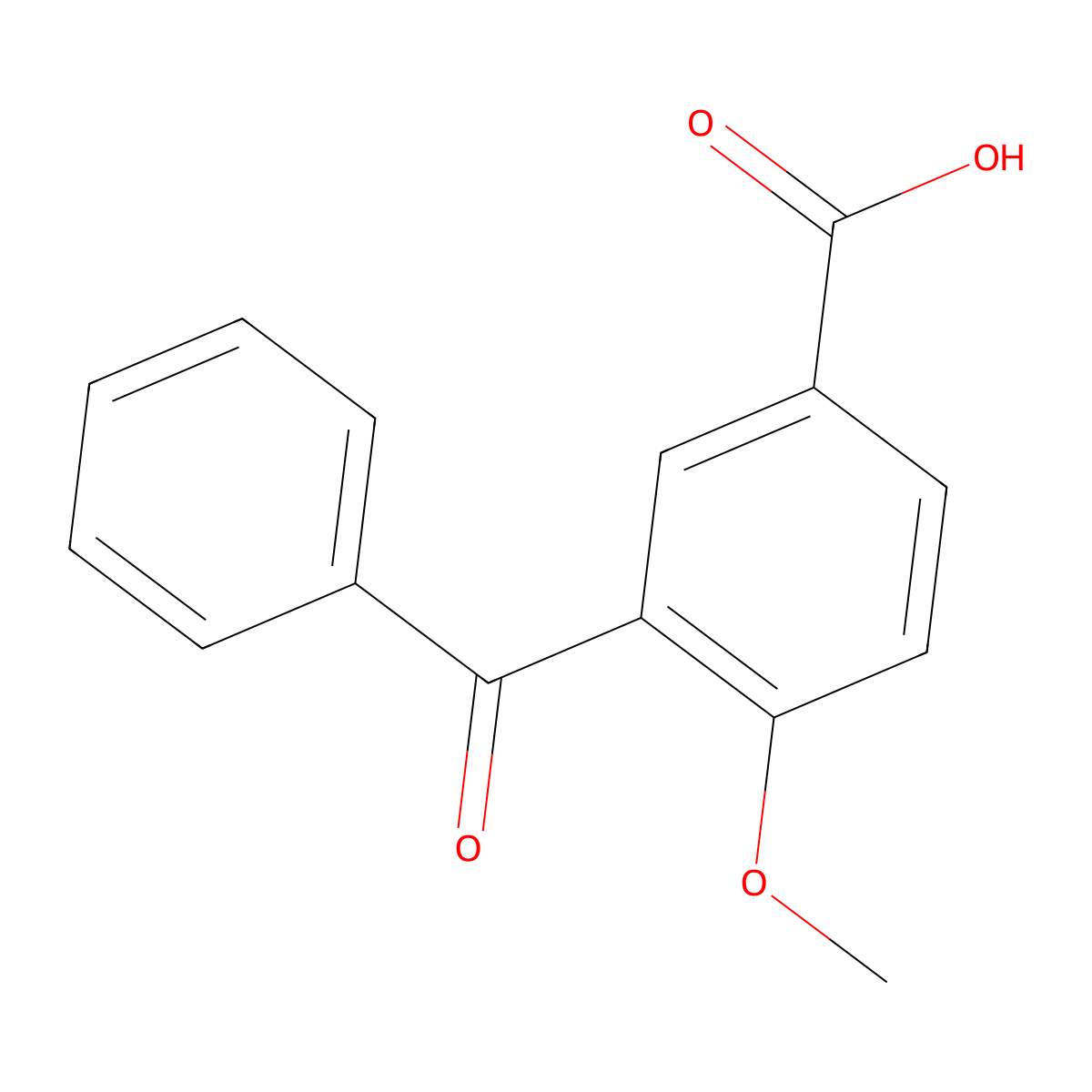 3-Benzoyl-4-methoxybenzoic acid molecular structure, CAS 135896-43-4