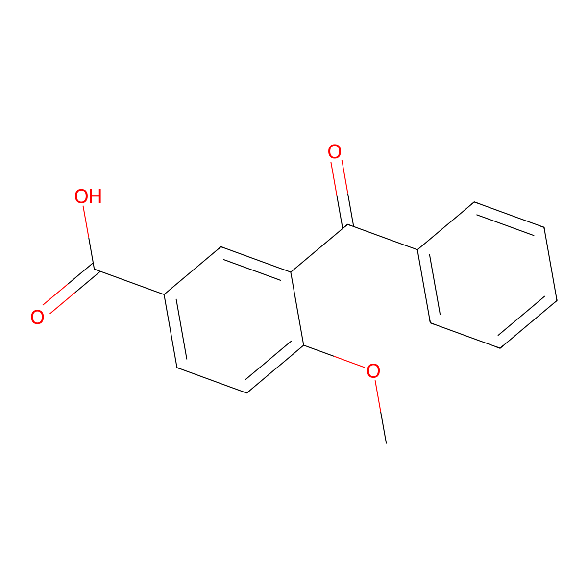 3-Benzoyl-4-methoxybenzoic acid molecular structure, CAS 135896-43-4