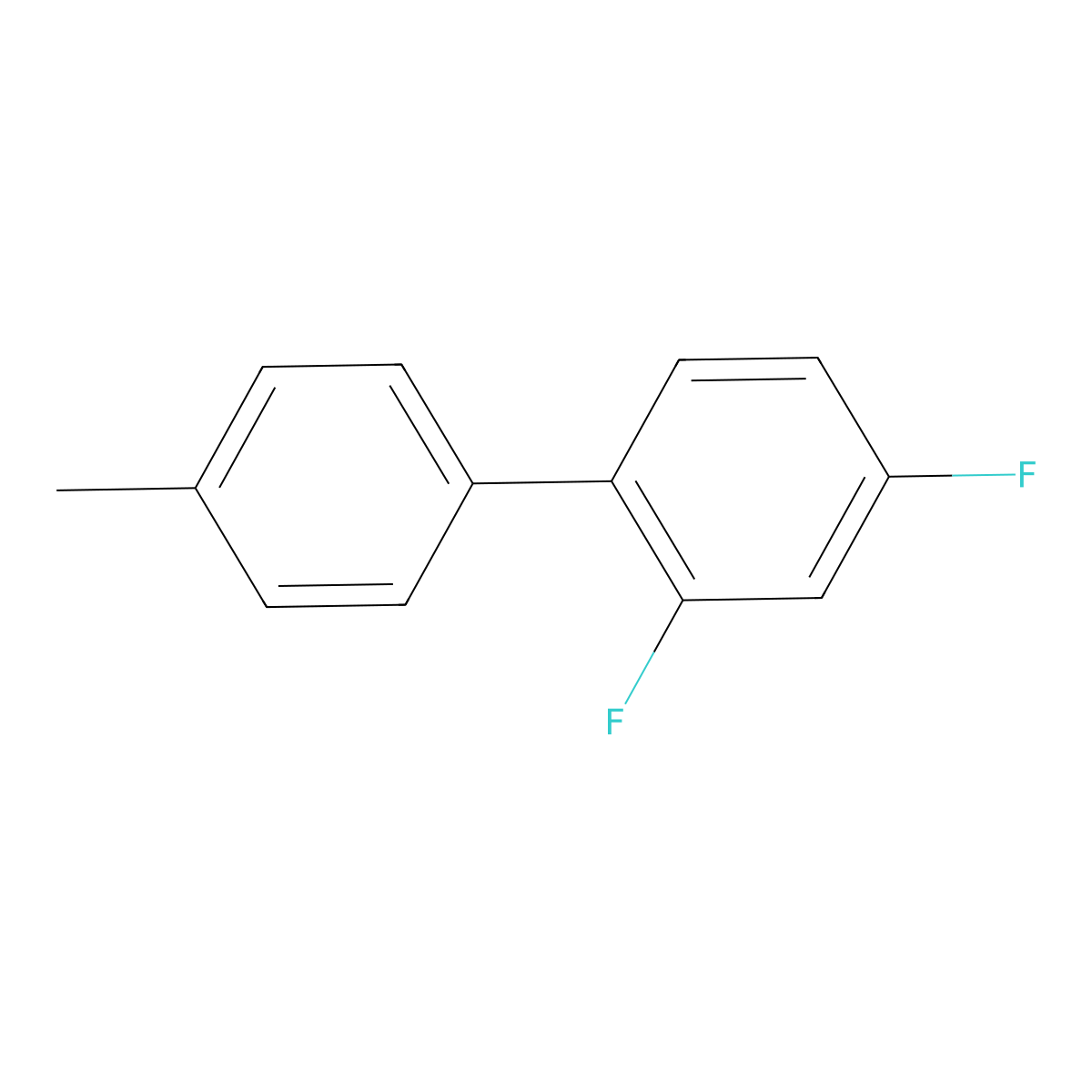 2,4-Difluoro-4'-methyl-1,1'-biphenyl molecular structure, CAS 1358983-25-1