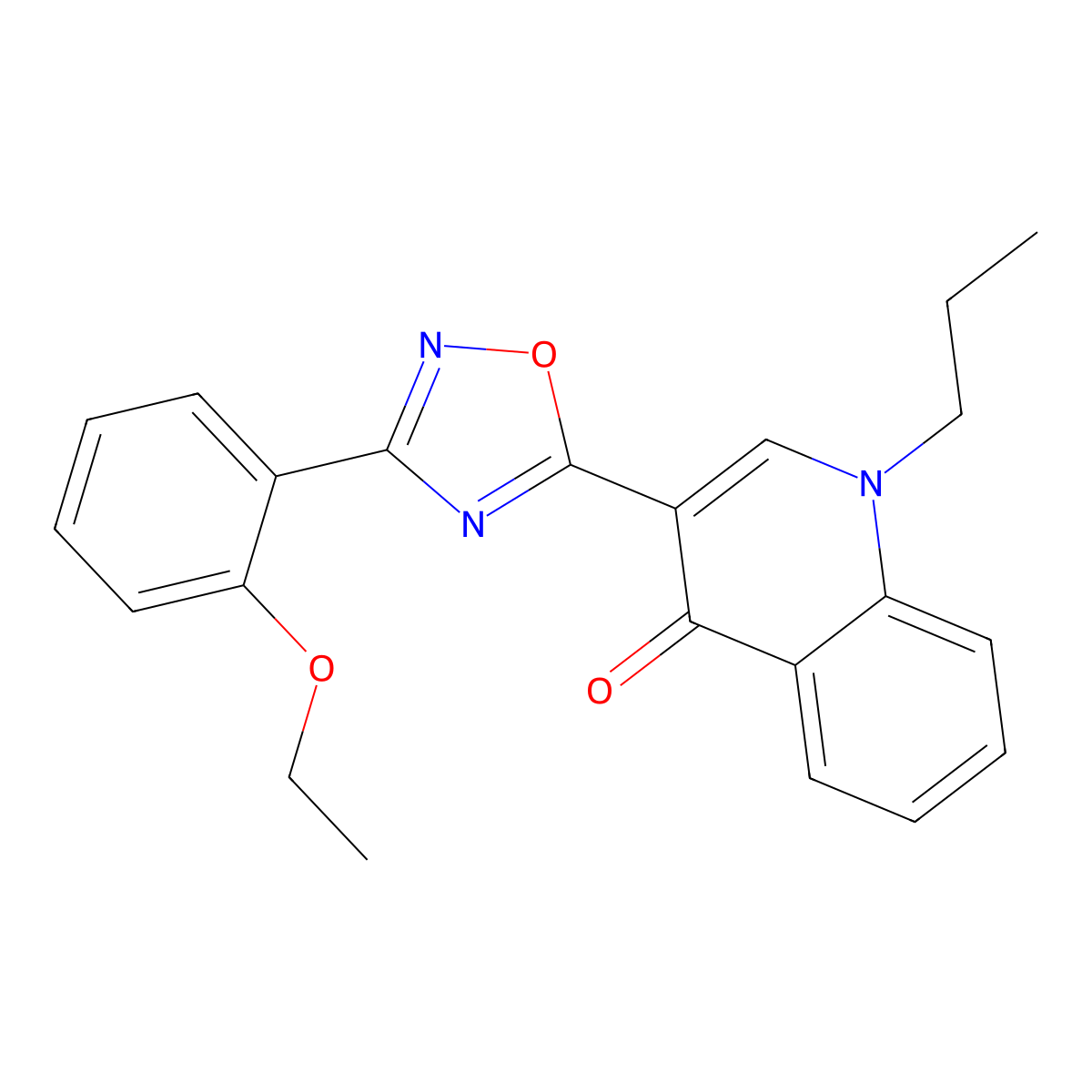 3-(3-(2-ethoxyphenyl)-1,2,4-oxadiazol-5-yl)-1-propylquinolin-4(1H)-one molecular structure, CAS 1358986-34-1