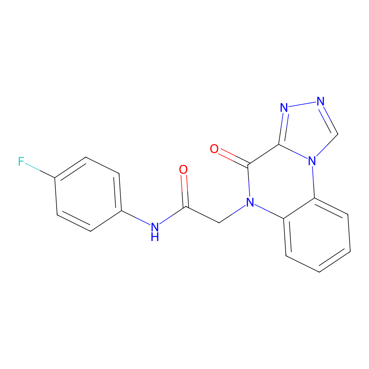 N-(4-fluorophenyl)-2-(4-oxo[1,2,4]triazolo[4,3-a]quinoxalin-5(4H)-yl)acetamide molecular structure, CAS 1358986-45-4