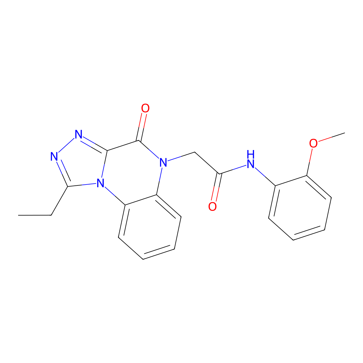 2-(1-ethyl-4-oxo-[1,2,4]triazolo[4,3-a]quinoxalin-5(4H)-yl)-N-(2-methoxyphenyl)acetamide molecular structure, CAS 1358987-13-9