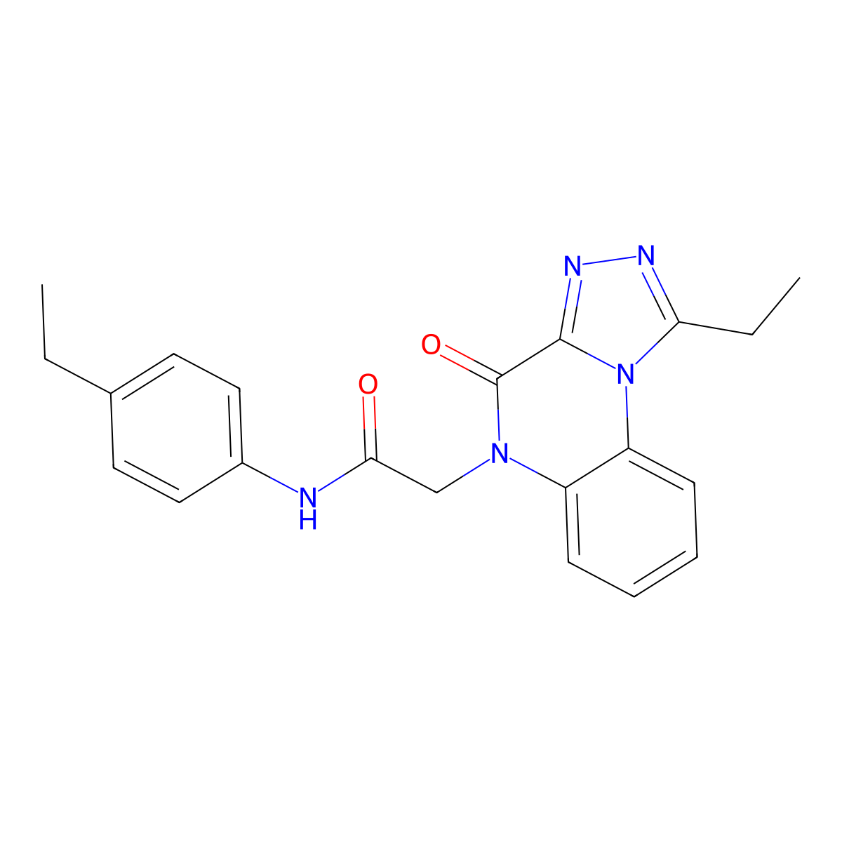 2-{1-ethyl-4-oxo-4H,5H-[1,2,4]triazolo[4,3-a]quinoxalin-5-yl}-N-(4-ethylphenyl)acetamide molecular structure, CAS 1358987-31-1