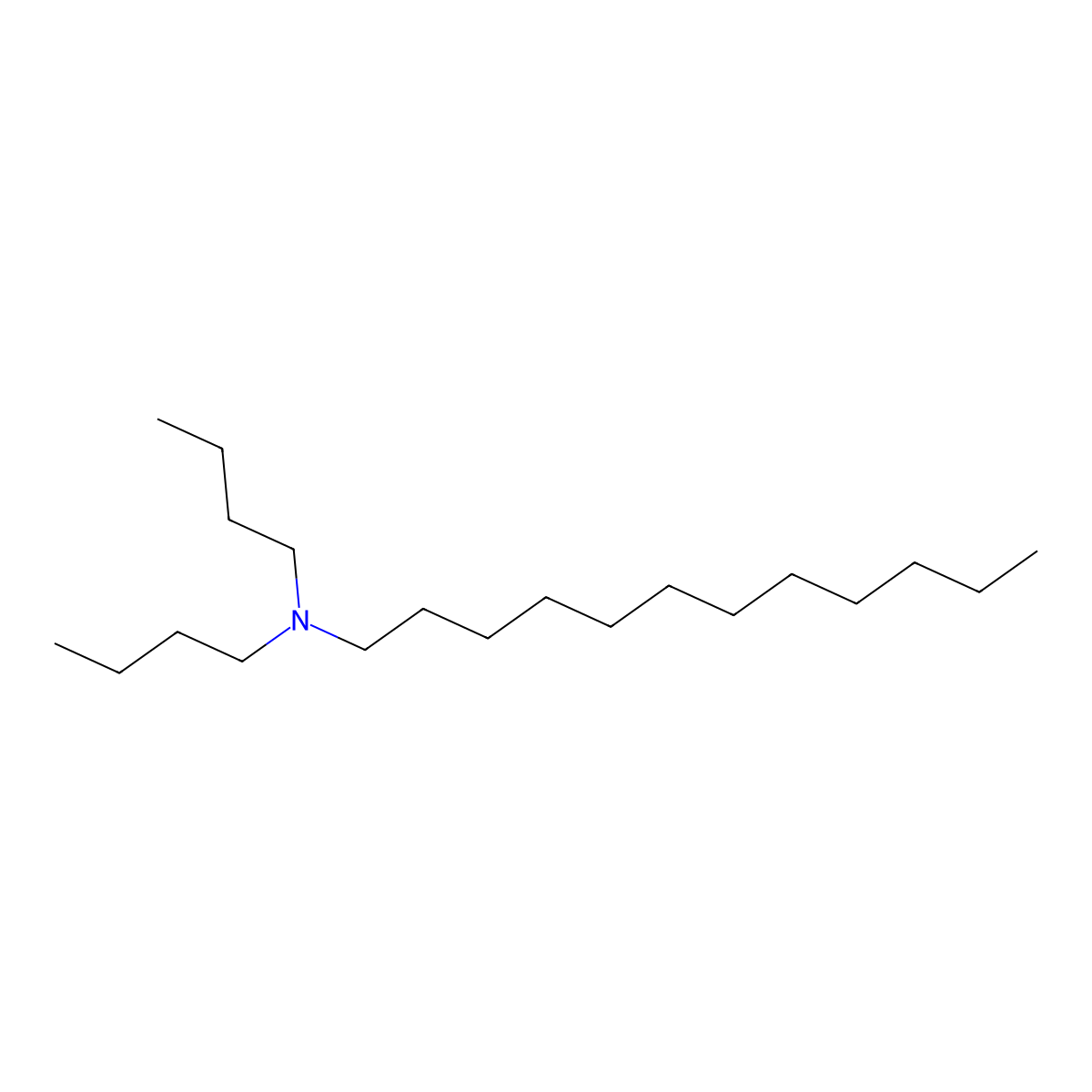 Dibutyldodecylamine molecular structure, CAS 13590-84-6
