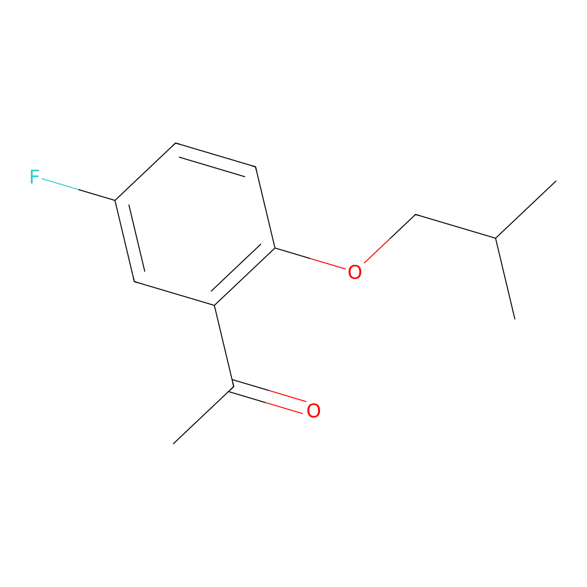 1-(5-Fluoro-2-isobutoxyphenyl)ethanone molecular structure, CAS 135901-90-5