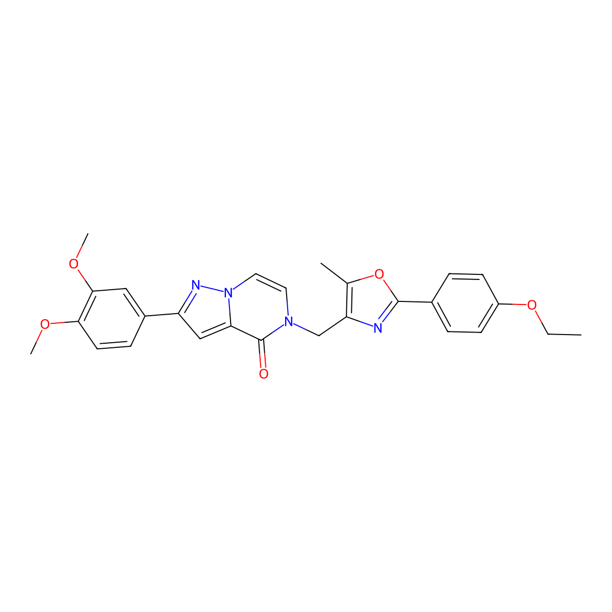 2-(3,4-dimethoxyphenyl)-5-((2-(4-ethoxyphenyl)-5-methyloxazol-4-yl)methyl)pyrazolo[1,5-a]pyrazin-4(5H)-one molecular structure, CAS 1359017-61-0