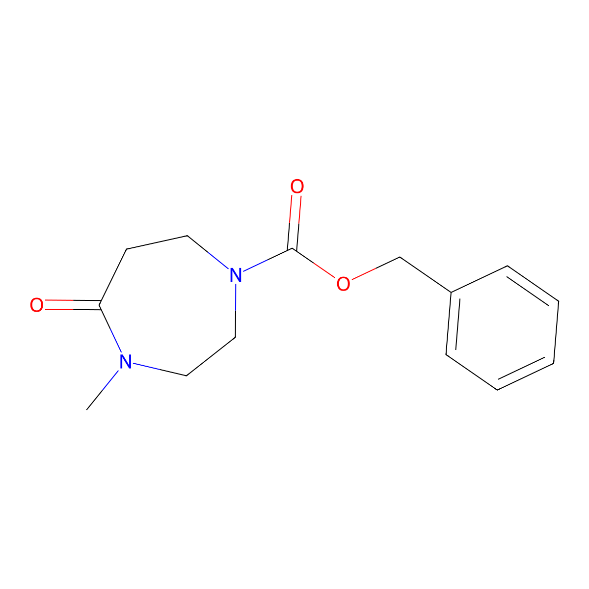 Benzyl 4-methyl-5-oxo-1,4-diazepane-1-carboxylate molecular structure, CAS 1359072-90-4
